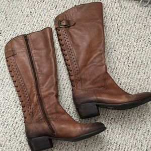 Aturo Chiang Brown Leather Knee-High Boots